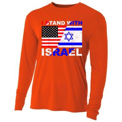 I Stand With Israel Israeli Palestinian Conflict Pro Israel Cooling Performance Long Sleeve Crew