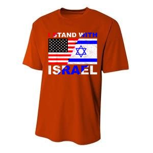 I Stand With Israel Israeli Palestinian Conflict Pro Israel Performance Sprint T-Shirt