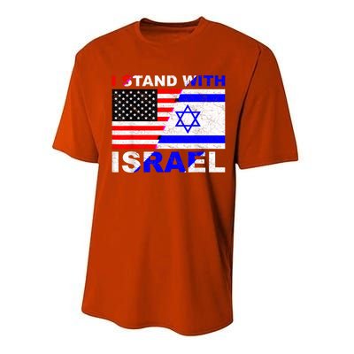 I Stand With Israel Israeli Palestinian Conflict Pro Israel Performance Sprint T-Shirt