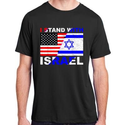 I Stand With Israel Israeli Palestinian Conflict Pro Israel Adult ChromaSoft Performance T-Shirt