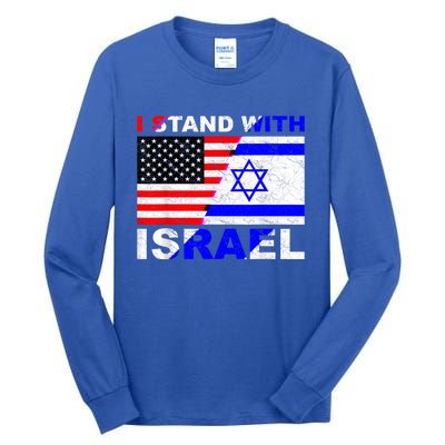 I Stand With Israel Israeli Palestinian Conflict Pro Israel Tall Long Sleeve T-Shirt