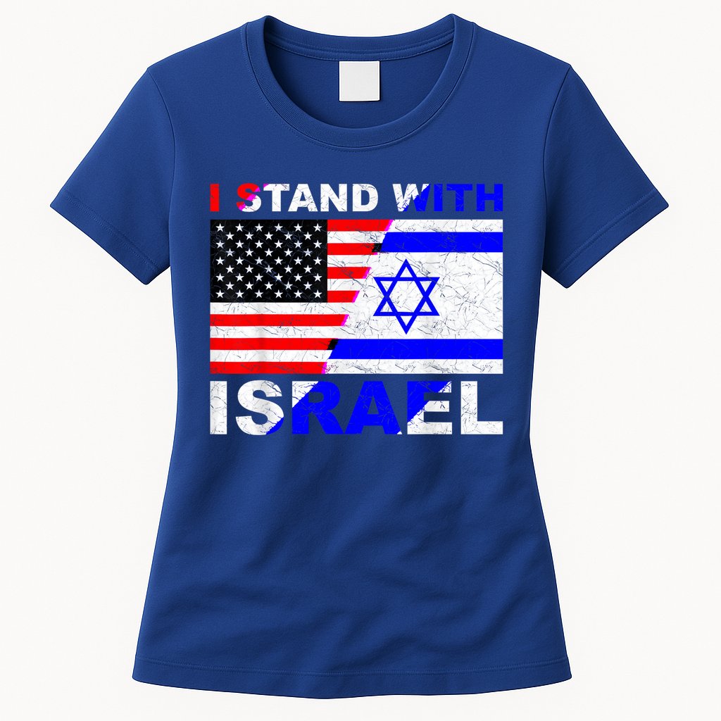 I Stand With Israel Israeli Palestinian Conflict Pro Israel Womens T-Shirt
