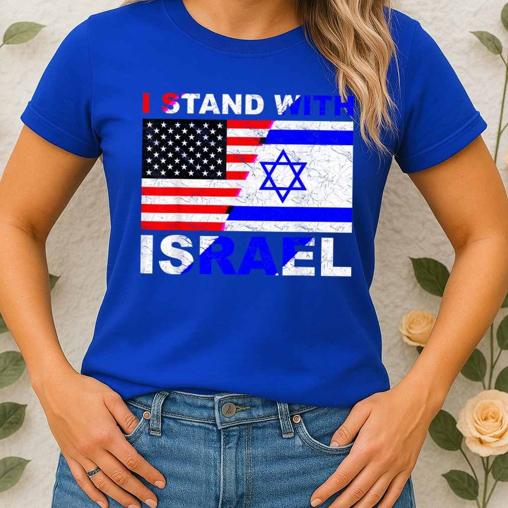 I Stand With Israel Israeli Palestinian Conflict Pro Israel Womens T-Shirt