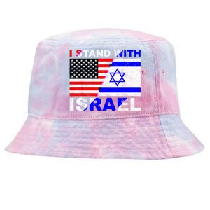 I Stand With Israel Israeli Palestinian Conflict Pro Israel Tie-Dyed Bucket Hat