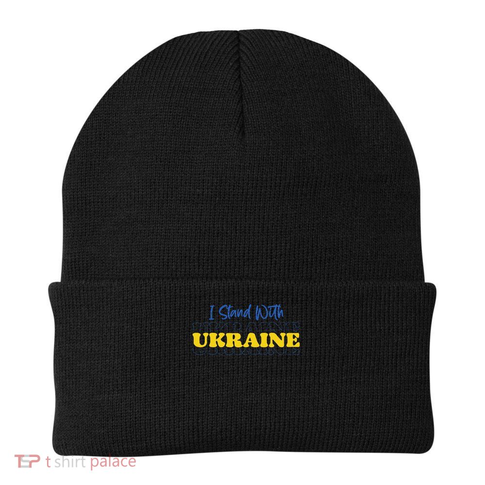 I Stand With Ukraine Knit Cap Winter Beanie