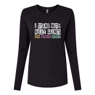 I Stand With Riley Gaines | Save Womens Sports Womens Cotton Relaxed Long Sleeve T-Shirt