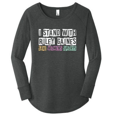 I Stand With Riley Gaines | Save Womens Sports Women's Perfect Tri Tunic Long Sleeve Shirt