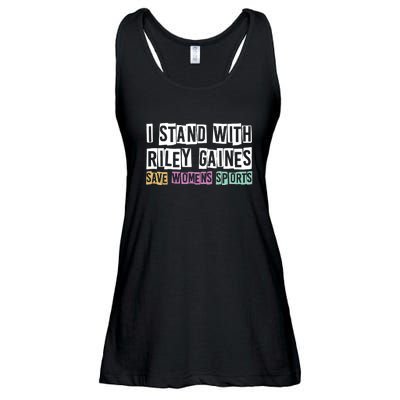 I Stand With Riley Gaines | Save Womens Sports Ladies Essential Flowy Tank