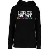 I Stand With Riley Gaines | Save Womens Sports Womens Funnel Neck Pullover Hood