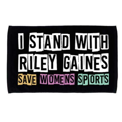 I Stand With Riley Gaines | Save Womens Sports Microfiber Hand Towel