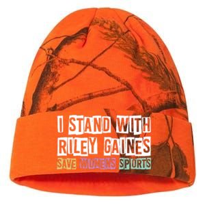 I Stand With Riley Gaines | Save Womens Sports Kati Licensed 12" Camo Beanie