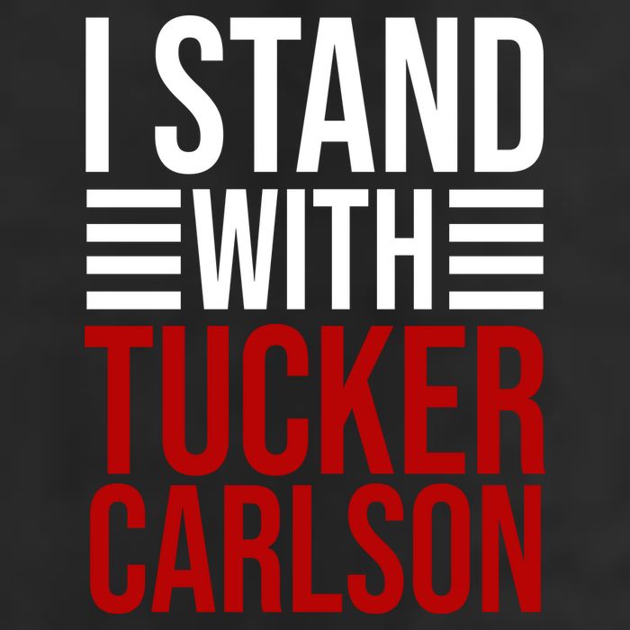 I Stand With Tucker Carlson Political 7 Panel Mesh Trucker Snapback Hat