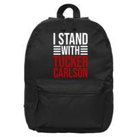 I Stand With Tucker Carlson Political 16 in Basic Backpack