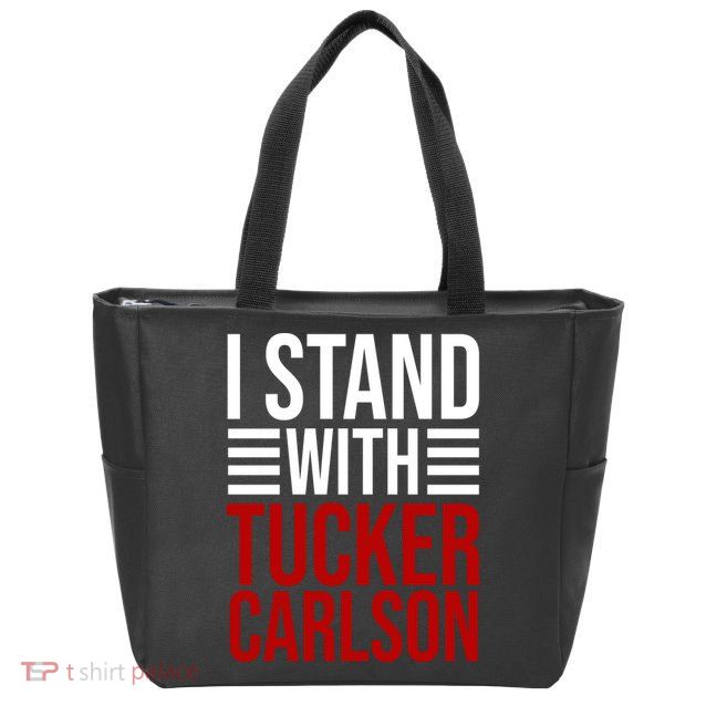 I Stand With Tucker Carlson Political Zip Tote Bag