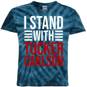 I Stand With Tucker Carlson Political Kids Tie-Dye T-Shirt