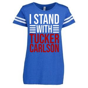 I Stand With Tucker Carlson Political Enza Ladies Jersey Football T-Shirt