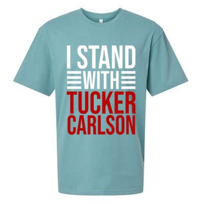 I Stand With Tucker Carlson Political Sueded Cloud Jersey T-Shirt