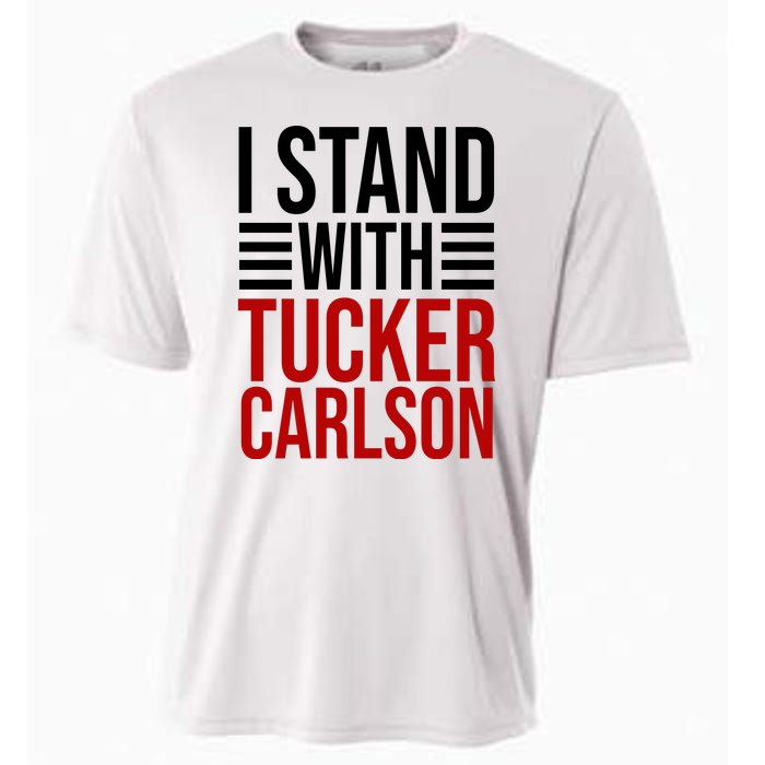 I Stand With Tucker Carlson Political Cooling Performance Crew T-Shirt