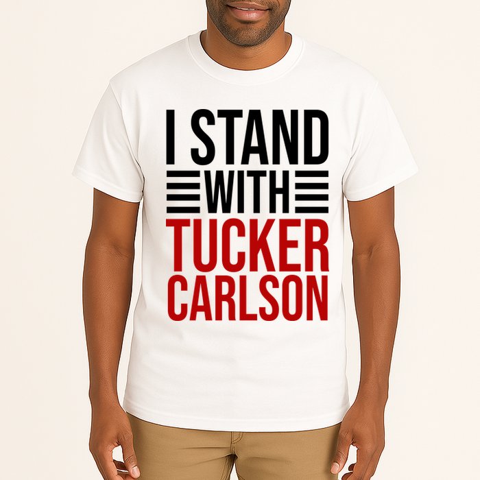 I Stand With Tucker Carlson Political Tall T-Shirt