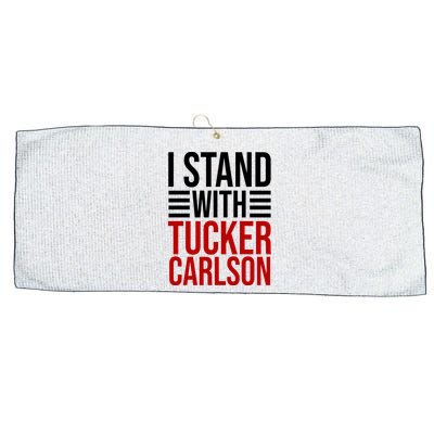 I Stand With Tucker Carlson Political Large Microfiber Waffle Golf Towel