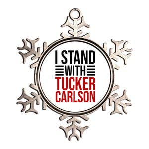 I Stand With Tucker Carlson Political Metallic Star Ornament