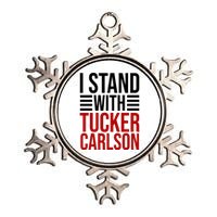 I Stand With Tucker Carlson Political Metallic Star Ornament