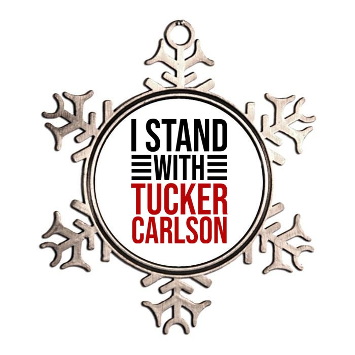 I Stand With Tucker Carlson Political Metallic Star Ornament