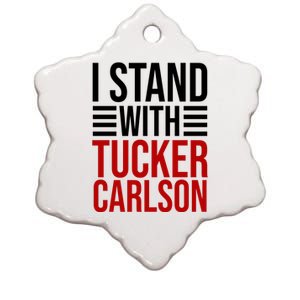 I Stand With Tucker Carlson Political Ceramic Star Ornament