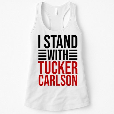 I Stand With Tucker Carlson Political Womens Tank Top