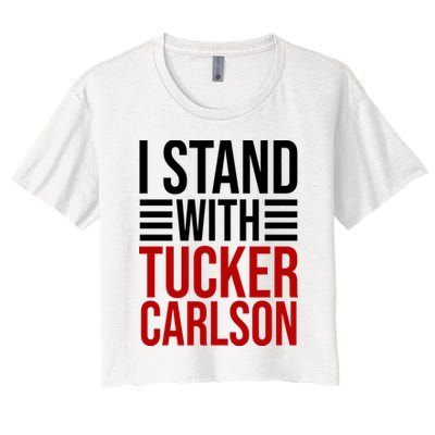 I Stand With Tucker Carlson Political Crop Top