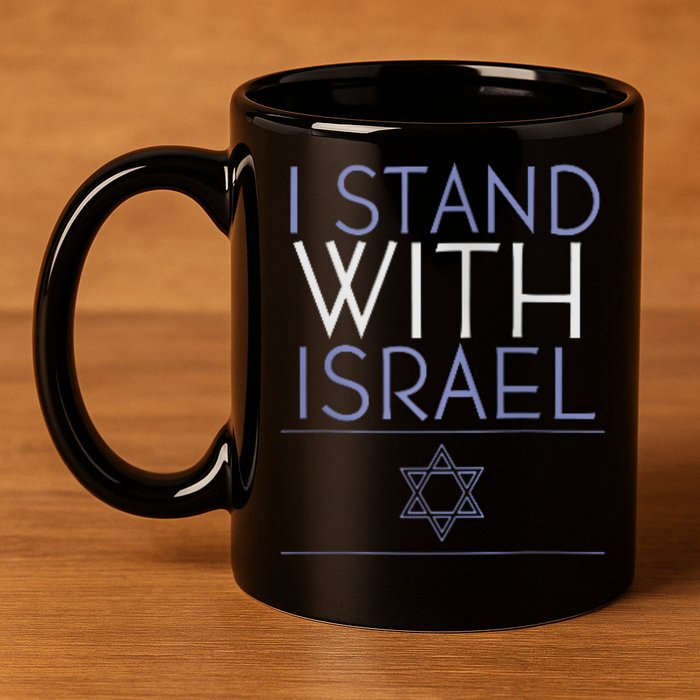I Stand With Israel Support Israel Israel Flag 11oz C Handle Ceramic Mug