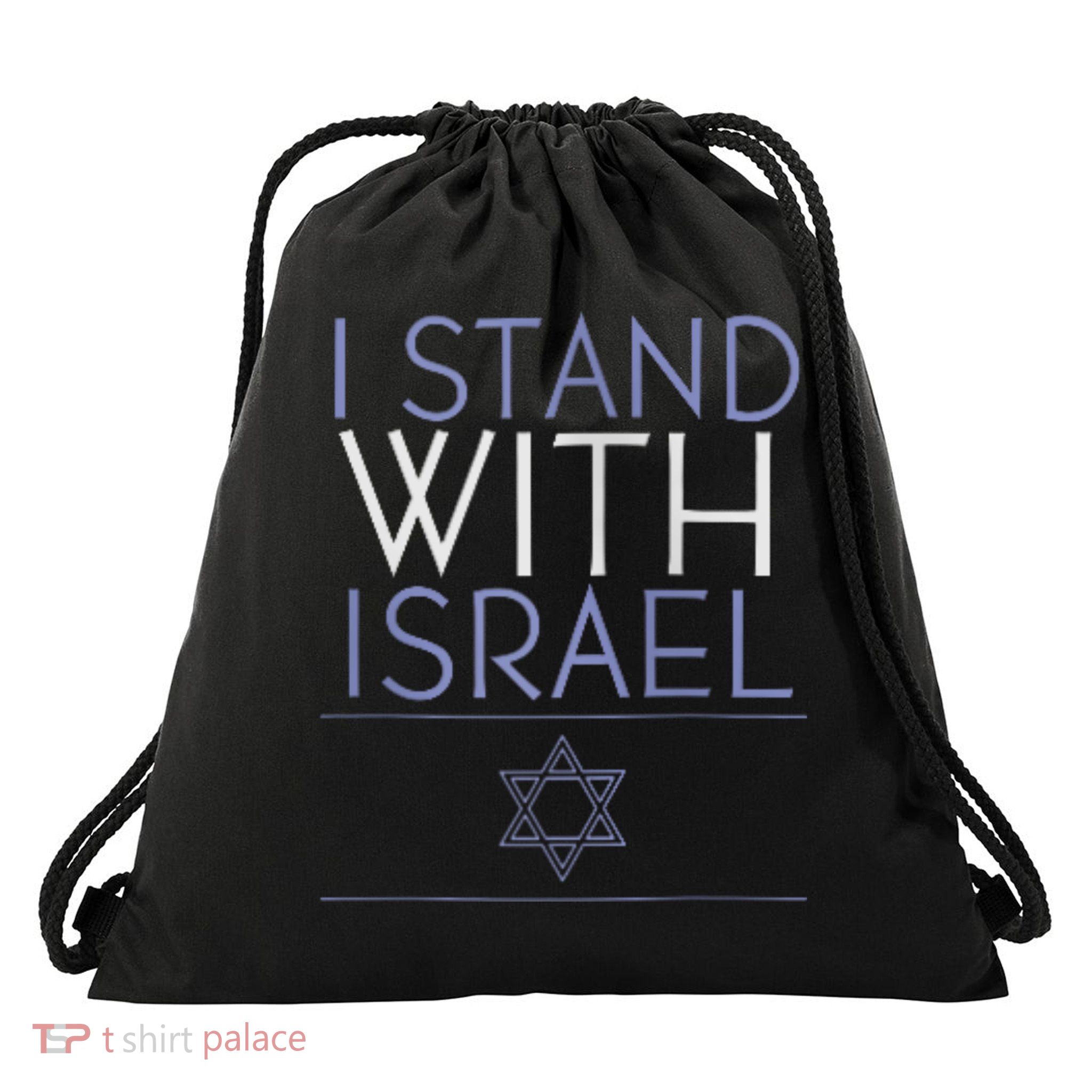 I Stand With Israel Support Israel Israel Flag Drawstring Bag