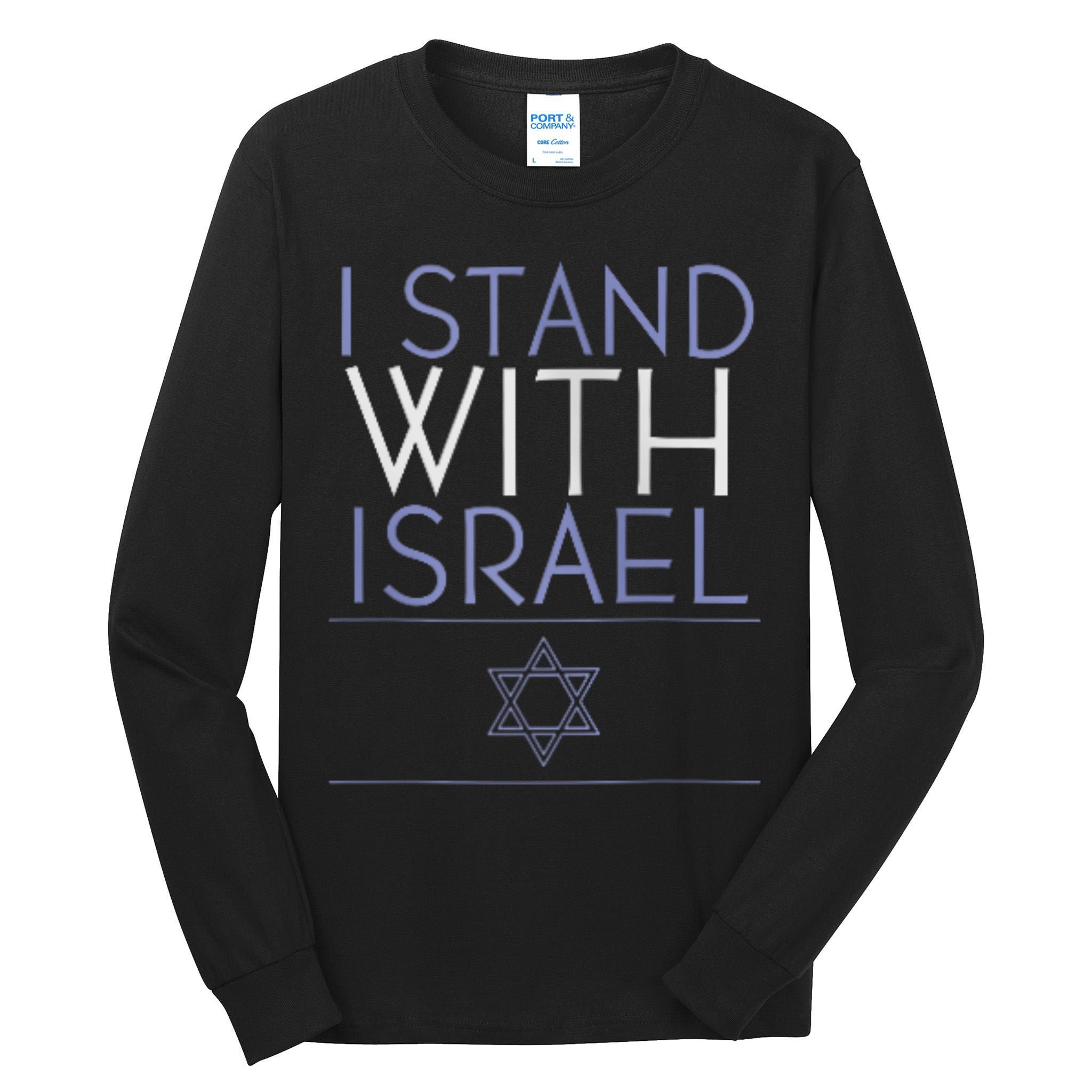 I Stand With Israel Support Israel Israel Flag Tall Long Sleeve T-Shirt