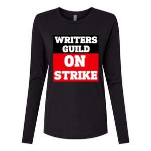 I Stand With Writers Guild On Strike Wga Strike Womens Cotton Relaxed Long Sleeve T-Shirt