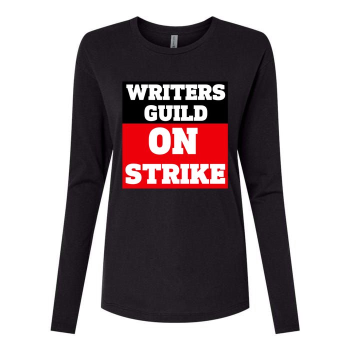 I Stand With Writers Guild On Strike Wga Strike Womens Cotton Relaxed Long Sleeve T-Shirt