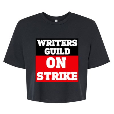 I Stand With Writers Guild On Strike Wga Strike Bella+Canvas Jersey Crop Tee