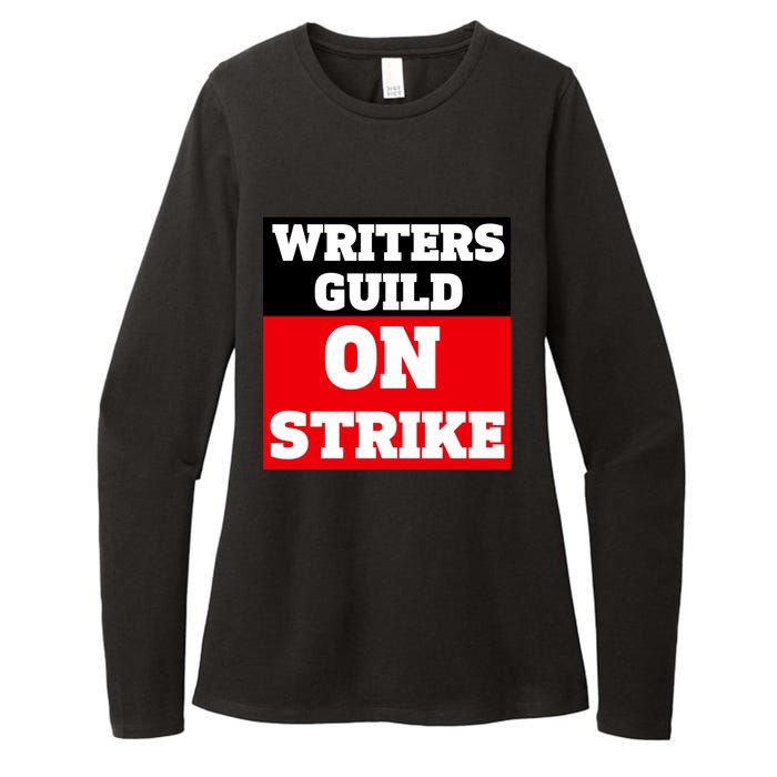 I Stand With Writers Guild On Strike Wga Strike Womens CVC Long Sleeve Shirt