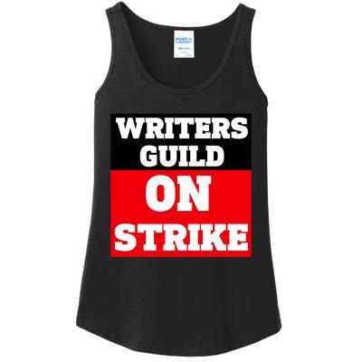 I Stand With Writers Guild On Strike Wga Strike Ladies Essential Tank