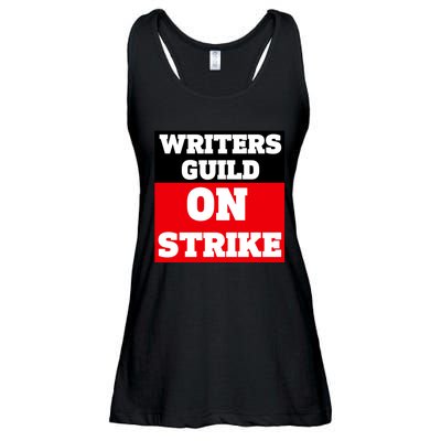 I Stand With Writers Guild On Strike Wga Strike Ladies Essential Flowy Tank