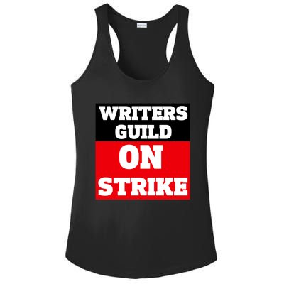 I Stand With Writers Guild On Strike Wga Strike Ladies PosiCharge Competitor Racerback Tank