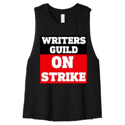 I Stand With Writers Guild On Strike Wga Strike Women's Racerback Cropped Tank