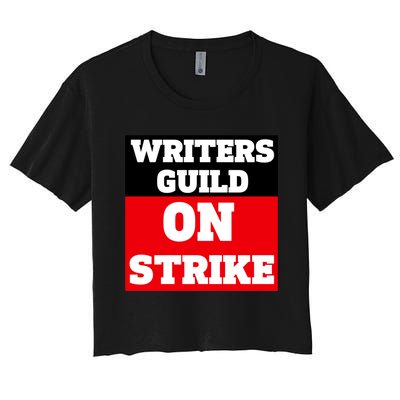 I Stand With Writers Guild On Strike Wga Strike Women's Crop Top Tee