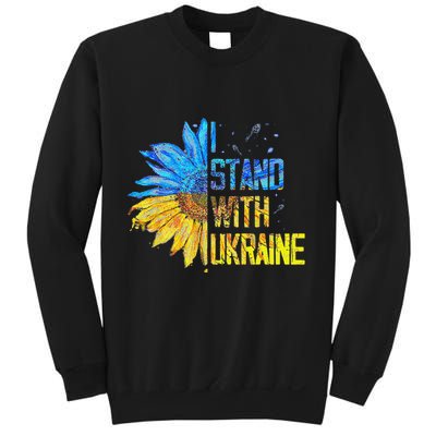 I Stand With Ukraine 2025 Ukrainian Flag Free Ukraine Sweatshirt