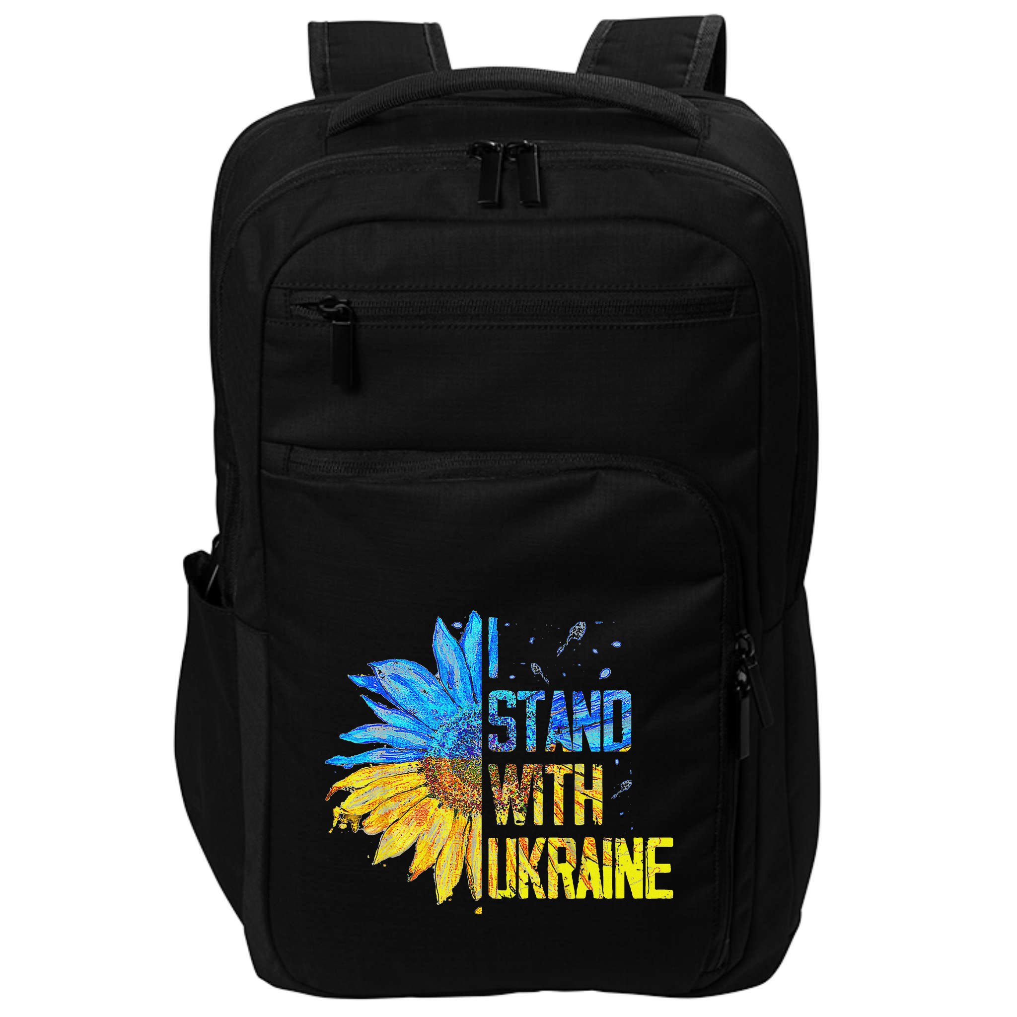 I Stand With Ukraine 2025 Ukrainian Flag Free Ukraine Impact Tech Backpack