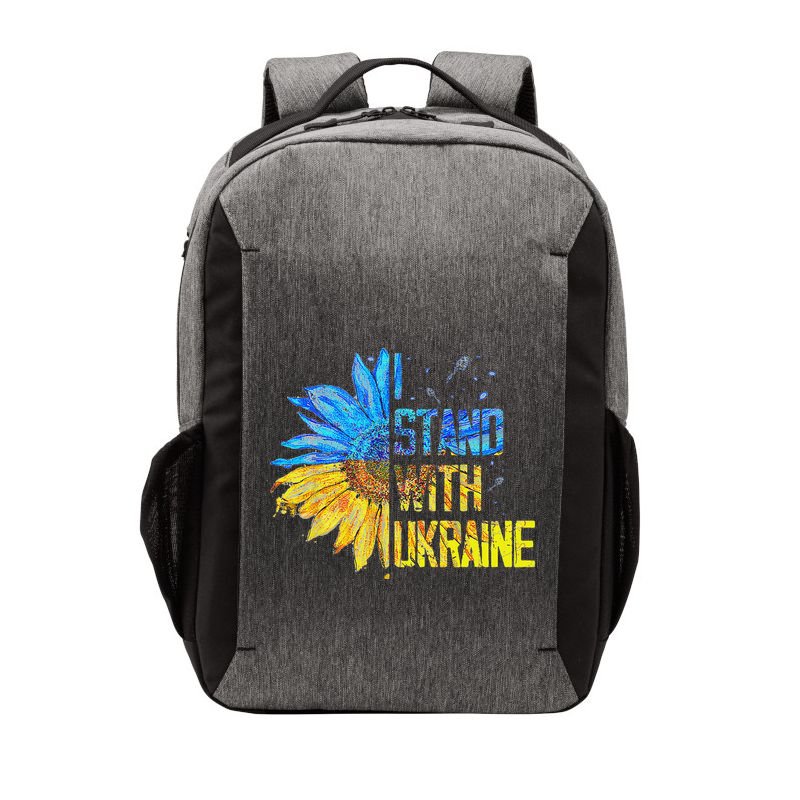 I Stand With Ukraine 2025 Ukrainian Flag Free Ukraine Vector Backpack