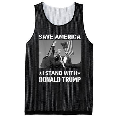 I Stand With Donald Trump I Protect Trump Save America Mesh Reversible Basketball Jersey Tank