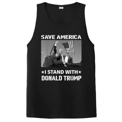 I Stand With Donald Trump I Protect Trump Save America PosiCharge Competitor Tank