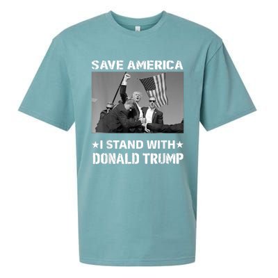 I Stand With Donald Trump I Protect Trump Save America Sueded Cloud Jersey T-Shirt