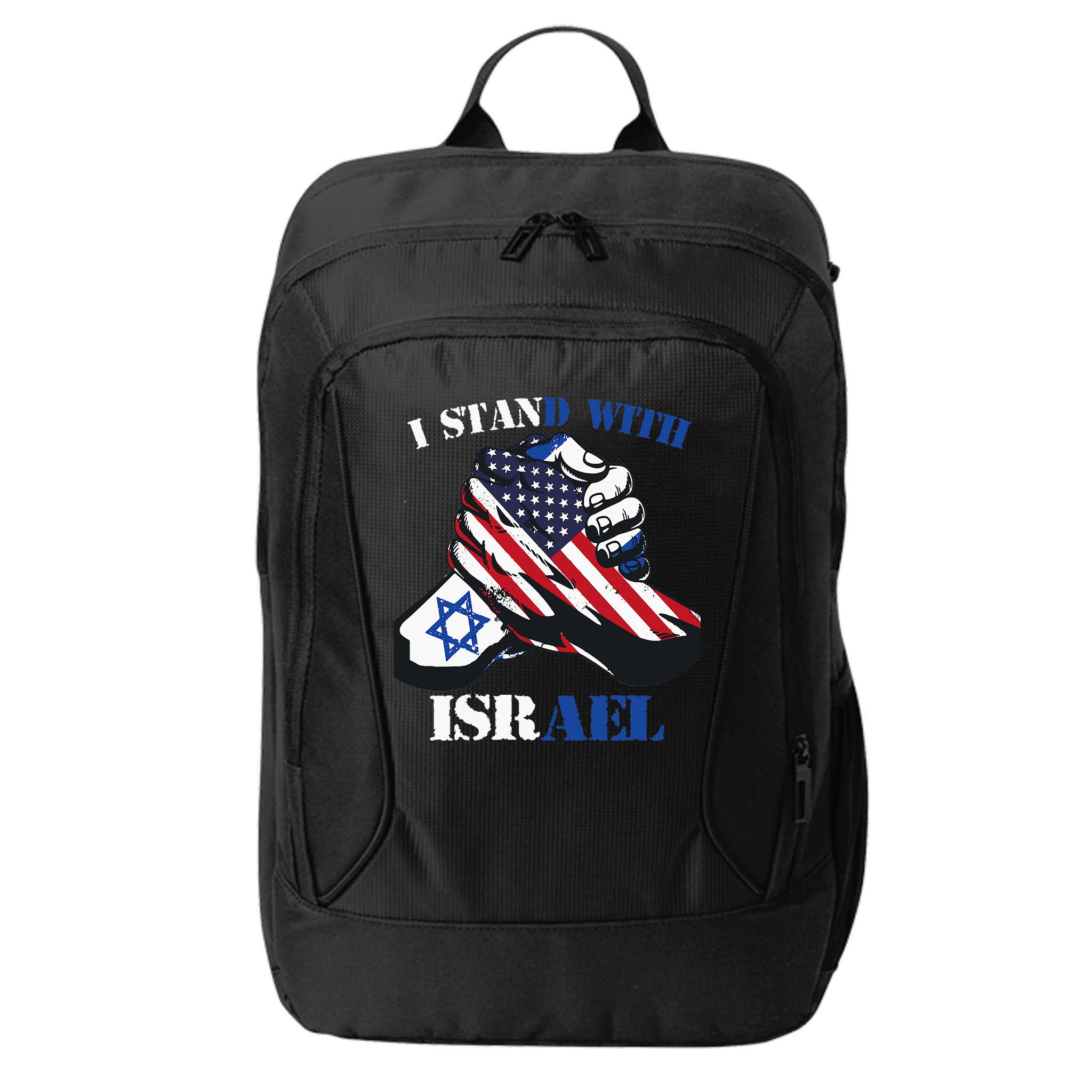 I Stand With Israel Support Israel Love Israeli Brotherhood City Backpack