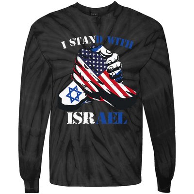 I Stand With Israel Support Israel Love Israeli Brotherhood Tie-Dye Long Sleeve Shirt